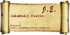 Jakabházi Evelin névjegykártya