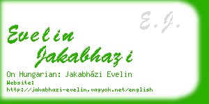 evelin jakabhazi business card