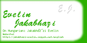 evelin jakabhazi business card